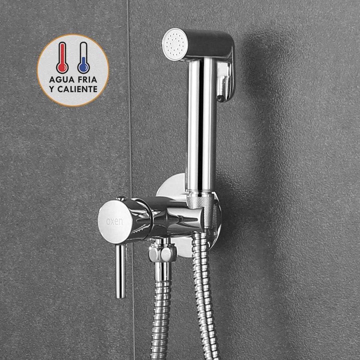 Wandmontage Zonder Gereedschap Ibergrif M22009 Verborgen Bidet Kraan - Eengreeps Warm/Koud Water Met Handdouche En 1,2 M RVS Slang Hygiëne Douche Set Met RVS Slang