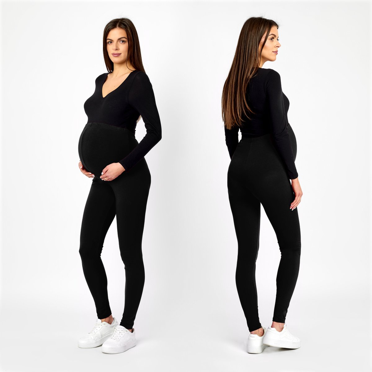 Be Mammy BE - Leggings - 02 Dames Zwangerschapsleggings - Lang - Viscose - Elasthan - Zwart — afbeelding 11