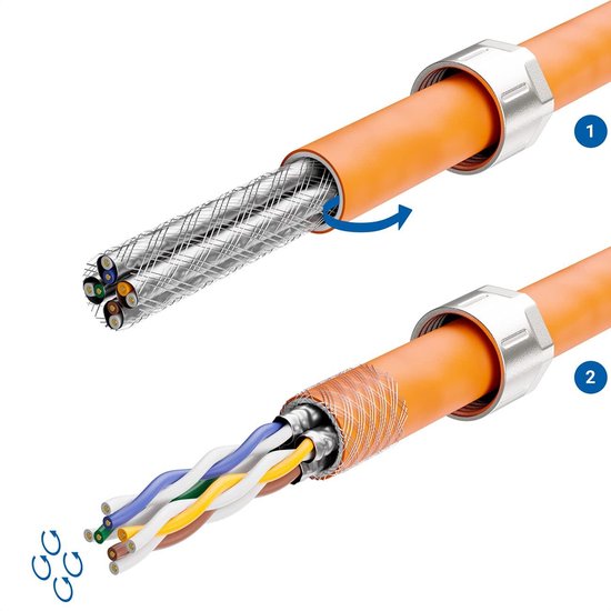 CAT 6a Netzwerkstecker RJ45 Werkzeuglos Geschirmt 10Gbit/s Netzwerk Stecker für Rohkabel Verlegekabel Steckverbinder RJ45 Ethernet LAN DSL Patchkabel CAT 6a Netzwerkstecker RJ45 Werkzeuglos Geschirmt 10Gbit/s Netzwerk Stecker für Rohkabel Verlegekabel Steckverbinder RJ45 Ethernet LAN DSL Patchkabel
