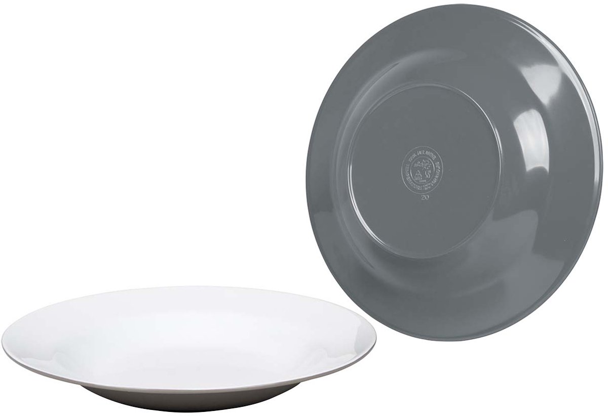 Bo-Camp - Diepbord - Two-Tone - Melamine - 4 Stuks - Grijs