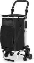 Bol.com 2-in-1 Boodschappentrolley met 3-Wielensysteem en Thermo-Isolatie - Wielen en Aluminium Frame - Opvouwbare Winkelwagen v... aanbieding