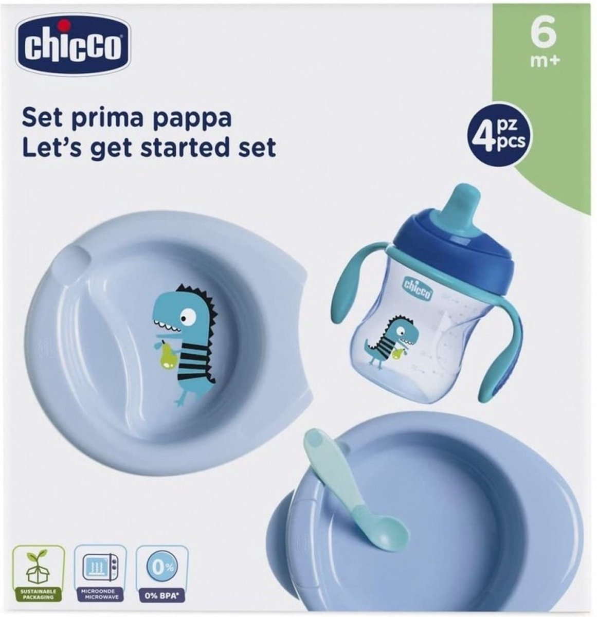 Goedkoopste Chicco Let's Get Started 6m Blue Set 3 Pieces 2019