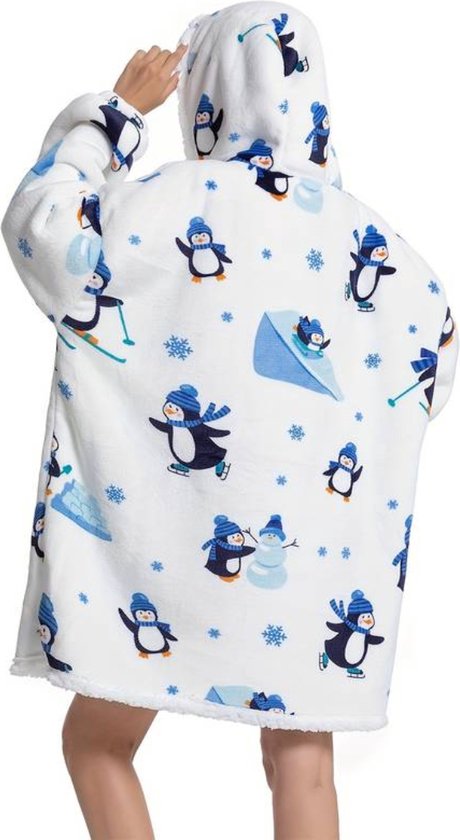 Nivard Couverture à capuche avec manches - Plaid - Couverture câline - Onesie - Blanket polaire - Femme - Homme - Enfants - Extra douce et chaude - Léopard