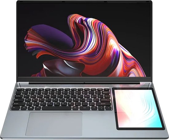 Elementkey TrueVision Lite - 15.6 Inch Laptop Met 7 Inch Secundaire Scherm - 12th Gen N100 Processor – Windows 11 Pro – 16GB RAM – 1TB SSD - Zilver