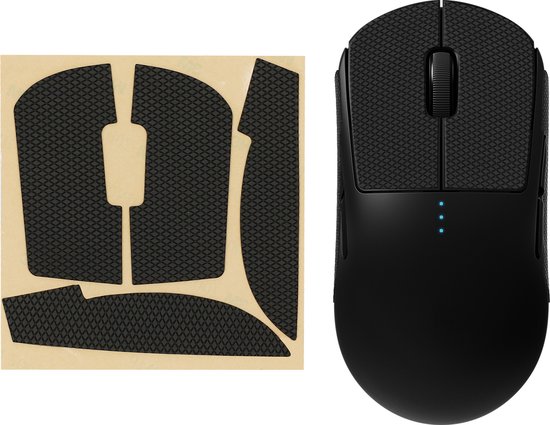 kwmobile gaming muis grip tape geschikt voor Logitech G Pro Wireless 1 muis - Antislip muistape grip - Muis grip tape in zwart