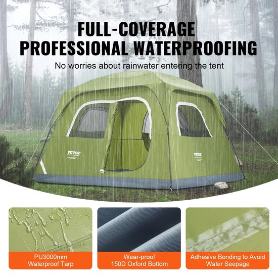 6 persoons familietent - Kamperen & outdoor - Instant setup inclusief handige draagzak - Kampeertent - Kampeer Tent — afbeelding 4