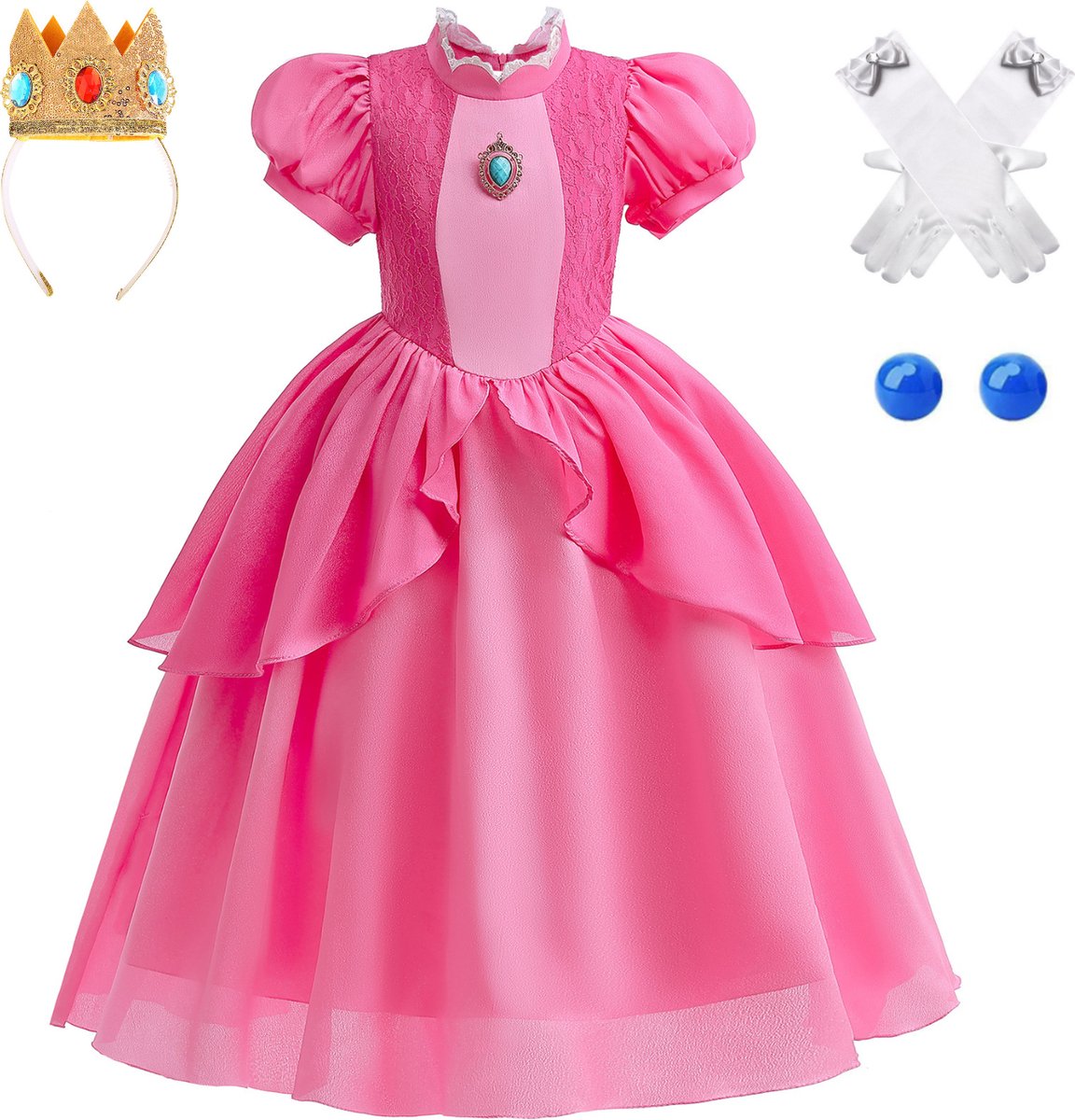 Joya Kids® Princess verkleed jurk voor kinderen | Verkleedjurk Meisje Prinses | Halloween thema kostuum | Carnaval kleding | prinsessen kostuum Jurk | — afbeelding 2