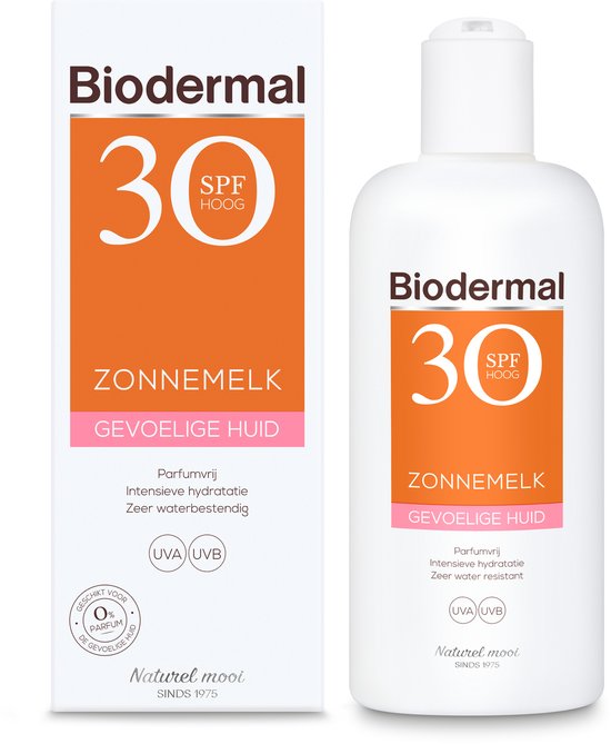 Biodermal Zonnebrand Gevoelige huid - Zonnemelk - SPF 30 - 200ml