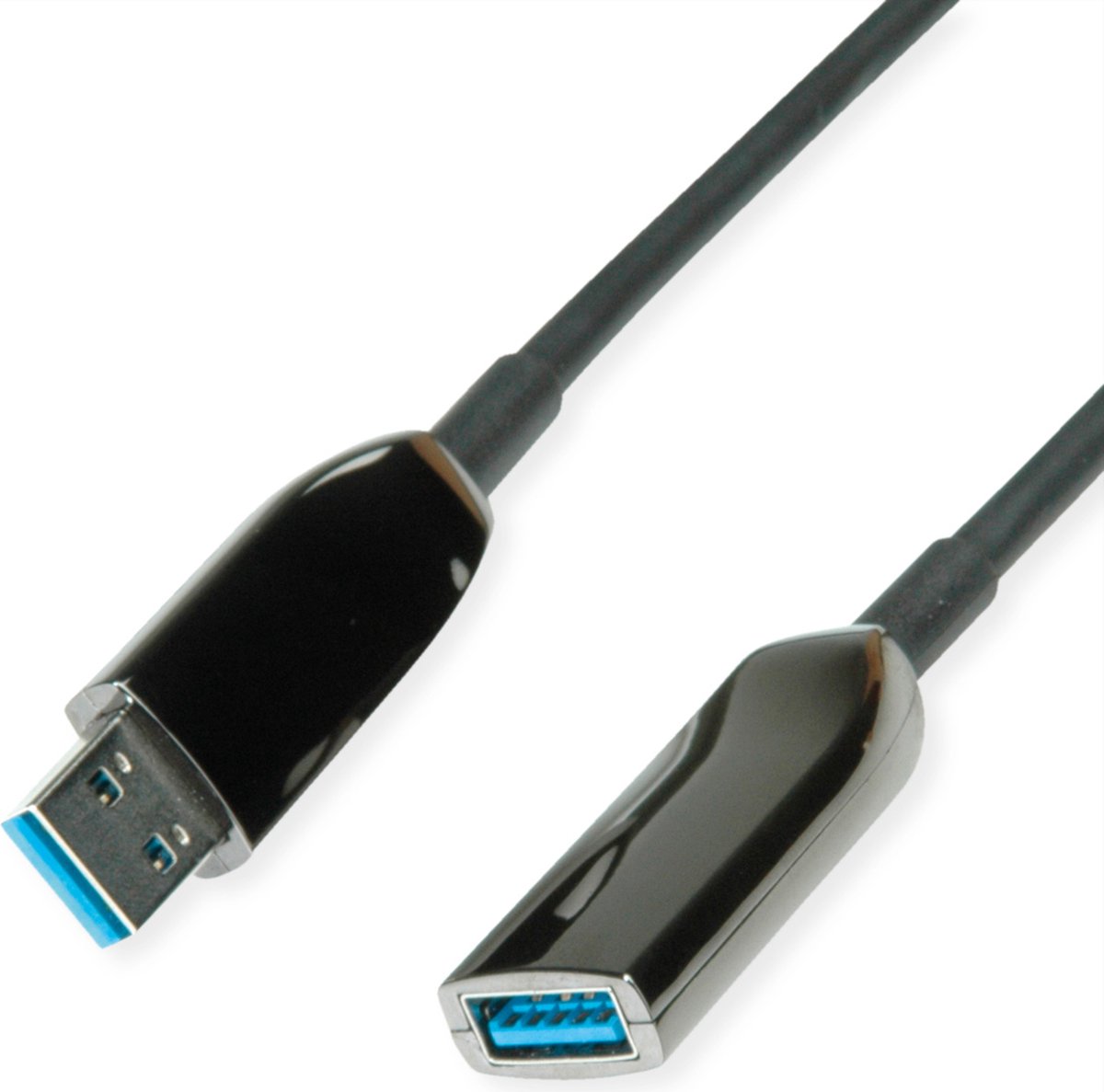 ROLINE Aktieve USB 3.2 Gen 1 verlengkabel, AOC, zwart, 10 m