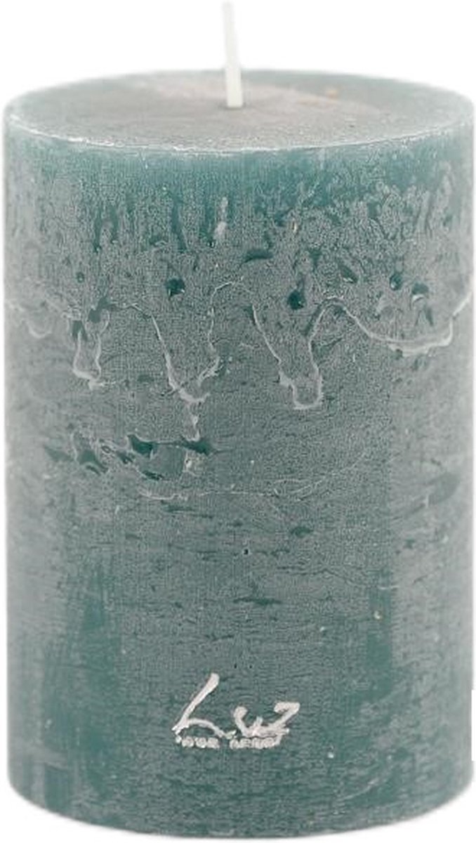 Rasteli Luz Your Senses Stomp Kaars Groen-Atlantic Deep D 7 cm H 10 cm Voordeelaanbod Per 2 Stuks