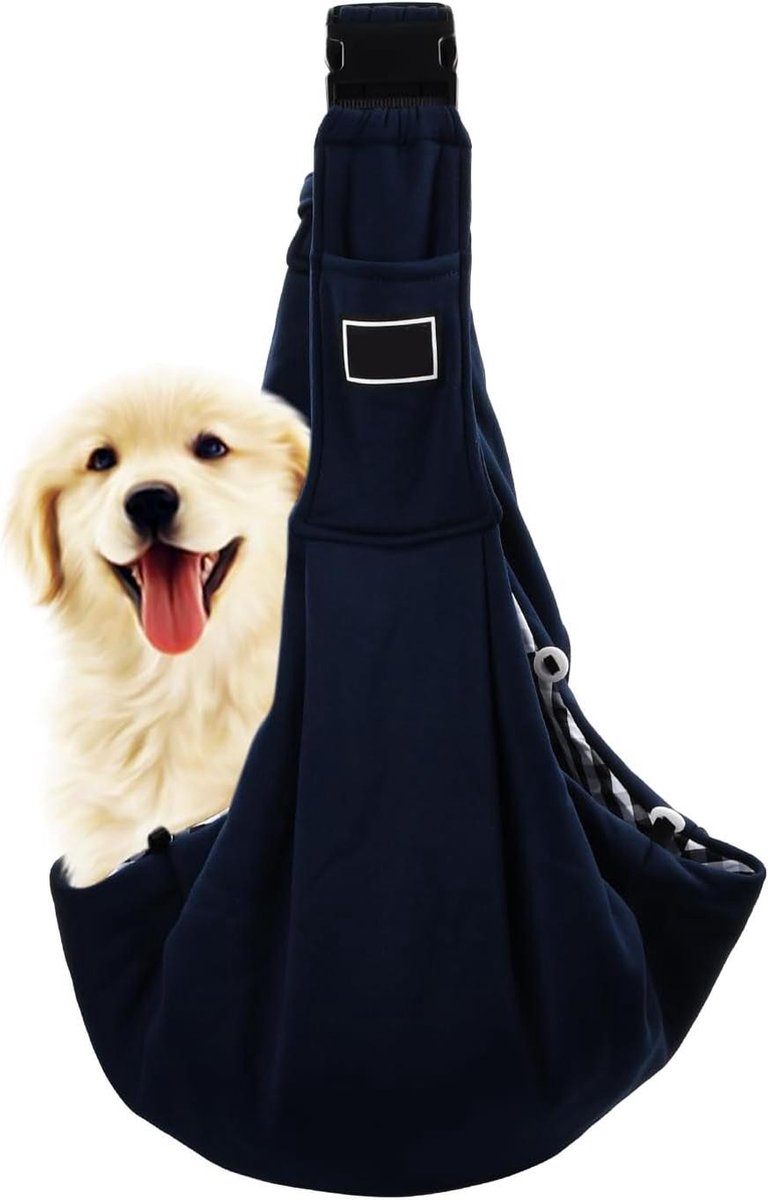 Opvouwbare ademende schoudertas voor huisdieren - reistas voor puppy's - handsfree hondentas met verstelbare riem - draagdoek voor wandelen en reizen