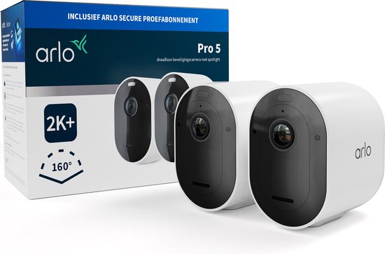 Arlo Pro 5 Draadloze Beveiligingscamera 2K+ voor Buiten - Arlo Technologies, - €168,25
