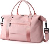Kioto Reistas - Weekendtas Dames - 37L - Vliegtuig Handbagage - Duffel Bag - Travel Bag - Smart sleeve voor op Koffer - Waterafstotend - Weekendtassen & Reistassen - Roze
