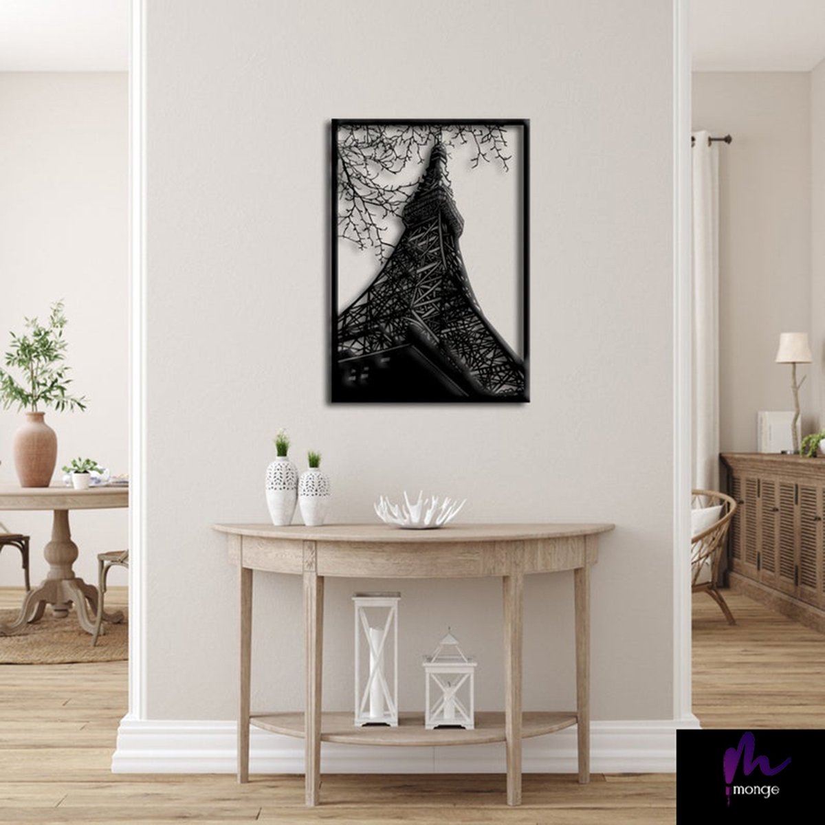 MT-1039, metaal zwart, afmeting 50x70cm