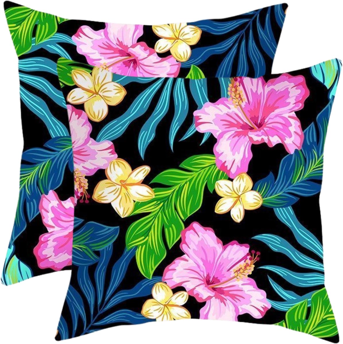 Tuinkussenhoezen Mykonos - 2 stuks - 45x45cm - buitenkussen hoezen - water en UV-bestendig sierkussen hoezen -hoge kwaliteit - 91gr.