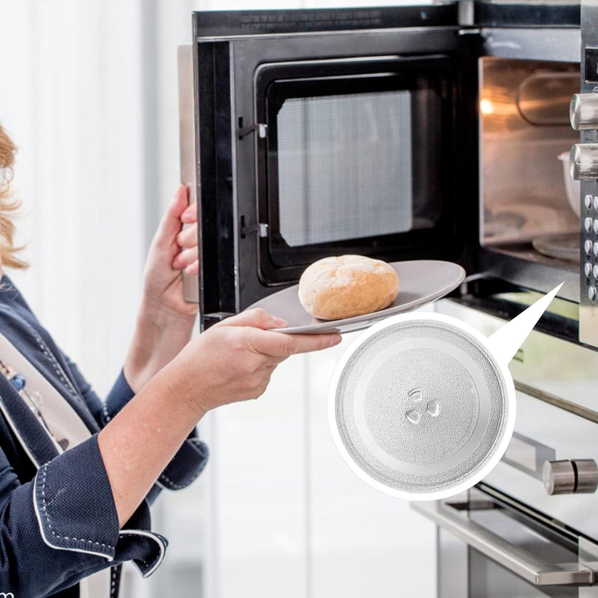 Universele draaiplateau (plateau, glasplaat) 32cm magnetron 75UN09
