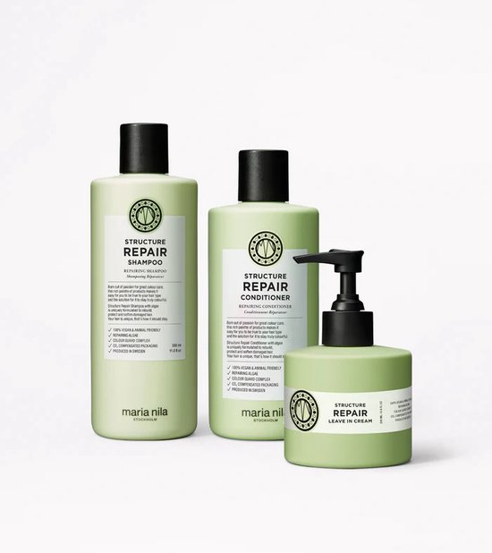 Maria Nila - Ultimate Repair Set (Structure Repair Shampoo 350ml | Conditioner 300ml | Cream 200ml)