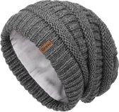 Geweo Beanie Hat - Bonnet d'hiver - Chapeaux chauds - Bonnets de ski Casquettes de ski - Hommes Femmes - Laine doublée - GRIS