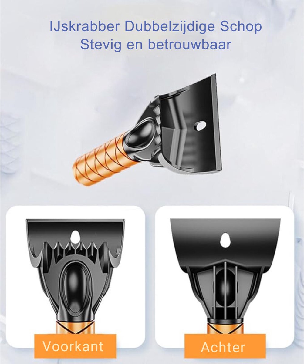 Telescopische sneeuwploeg, sneeuwschuiver voor auto, winterset voor