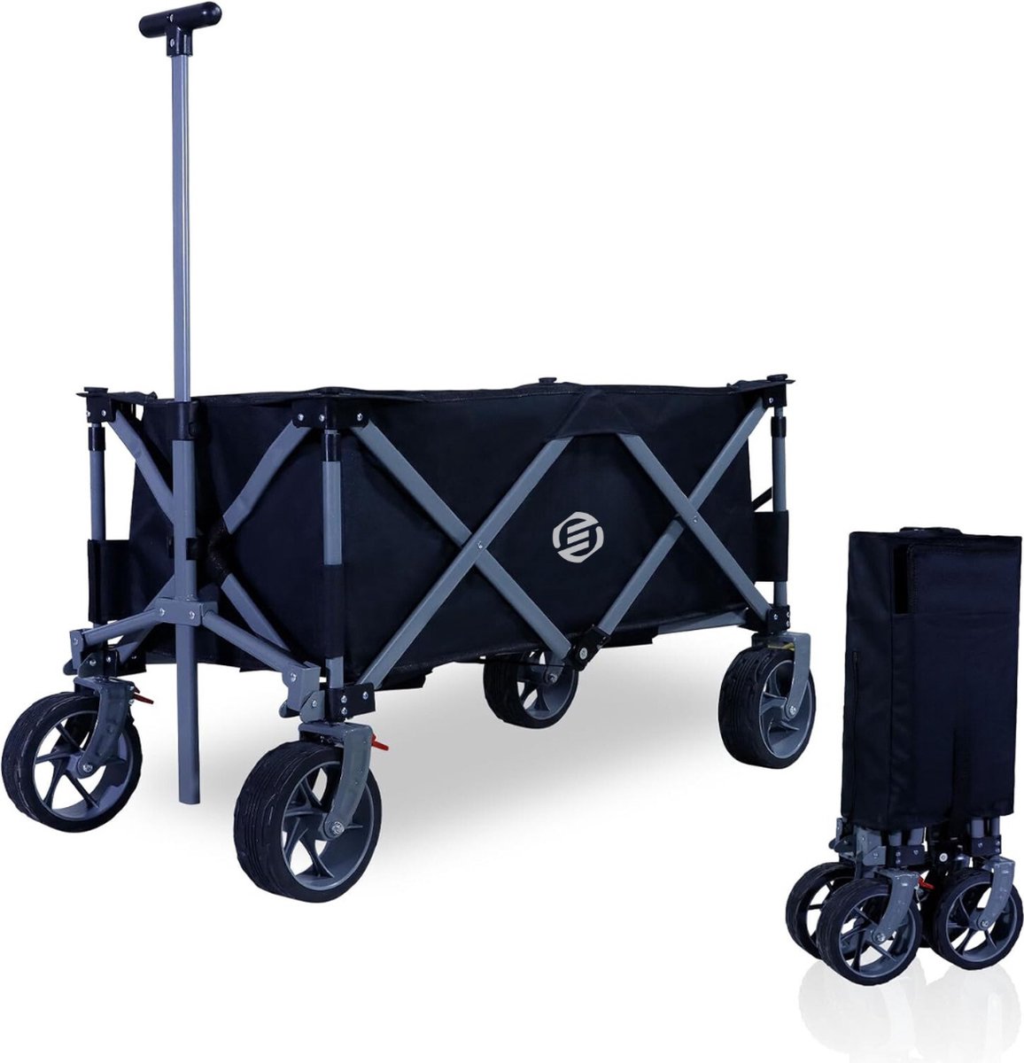 Equivera Bolderkar - Opvouwbare Bolderkar - Bolderwagen - Draaibare Wielen - Meerdere Standen - Strandkar