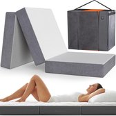 Premium Logeermatras - Modern Vouwmatras incl. draagtas met memory foam