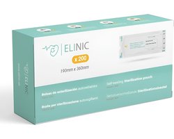 Sterilisatiezakjes 360 X 190 mm (200 stuks) autoclaaf zelfklevende zak. vaste zakken voor steriliseren, medische gebruiksvoorwerpen, nagel, schoonheidssalons, kapsalons, tattoo, enz.