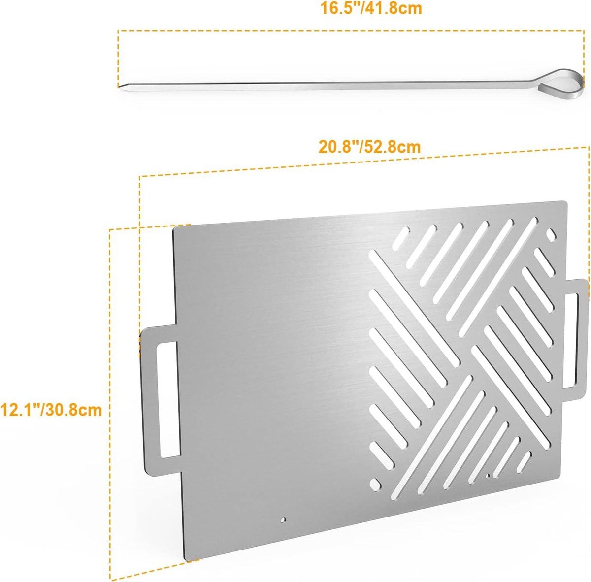 Onlyfire Plaque de Barbecue, BBQ plancha Universelle en Acier