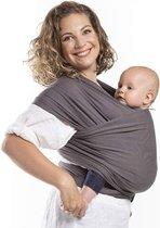 Boba Baby Wrap Carrier - Donkergrijs - De originele baby en pasgeboren Sling, perfect voor baby's en baby's tot 15 kg