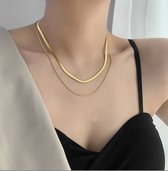 Dubbele halsketting - slang patroon - ketting set van 2 - Sophie Siero - Kettingen inclusief geschenkverpakking