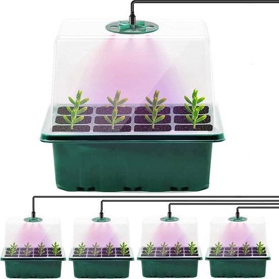 UniEgg® kweekset – LED groeilampen – 5-delige mini broeikas