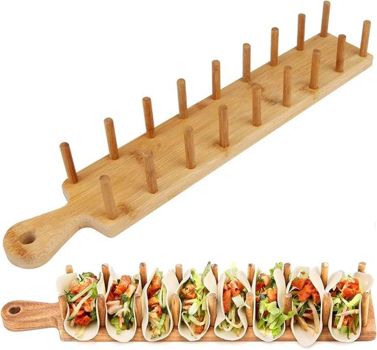 Prepara Taco Holder, Day of the Dead Design - Decorative Soft/Hard Shell Stand, Durable Melamine Food Organizer for Día de los Muertos, Festive Serveware for Taco Nights & Restaurant Use