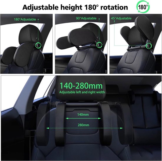Autokussen voor in de auto comfortabel rijden - Zwart