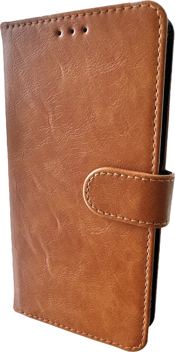 Elite Bookcase Geschikt voor: iPhone 12 hoesje - Pasjeshouder - Portemonnee - Kunstleer - Bruin
