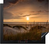 KitchenYeah® Protection plaque induction 60x52 cm - Plage - Dunes - Coucher de soleil - Protege plaque de cuisson - Couvre plaque induction - Protecteur d'induction - Cuisine
