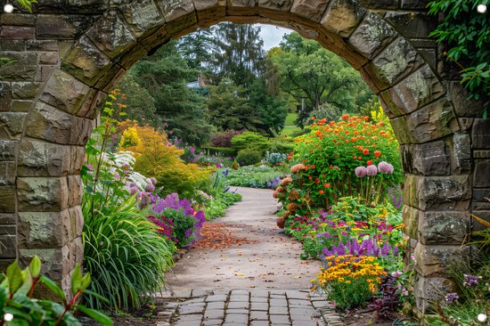 Affiche transparente - Affiches nature - Posters de jardin allée de jardin - Posters d'extérieur - Accessoires de jardin - Décoration de jardin décoration murale affiche de jardin 60x40 cm