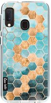 Casetastic Softcover Samsung Galaxy A20e (2019) - Honeycomb Art Blue