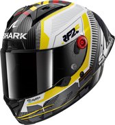 SHARK Aeron-GP Replica Raul Fernandez Signature DWY Carbon White Yellow Glossy S - Maat S - Helm