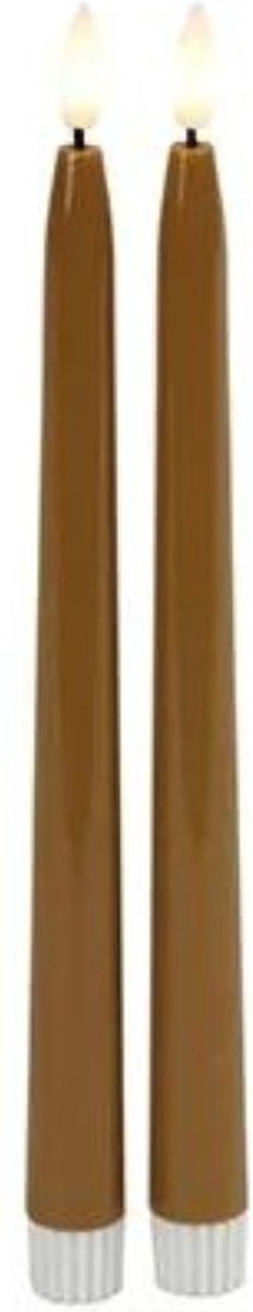 Countryfield Led Gotische Dinerkaars Amber 2 stuks 38 cm