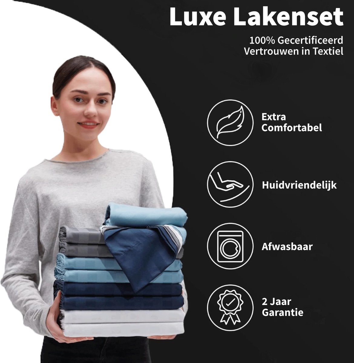 Atmosphera Katoenen Beddengoed Set - Blauw, Dekbedovertrek 240 X 220 Cm 2 Kussenslopen 65 X 65 Cm | Dekbedovertrekken Atmosphera Katoenen Beddengoed Set - Blauw, Dekbedovertrek 240 X 220 Cm 2 Kussenslopen 65 X 65 Cm | Dekbedovertrekken