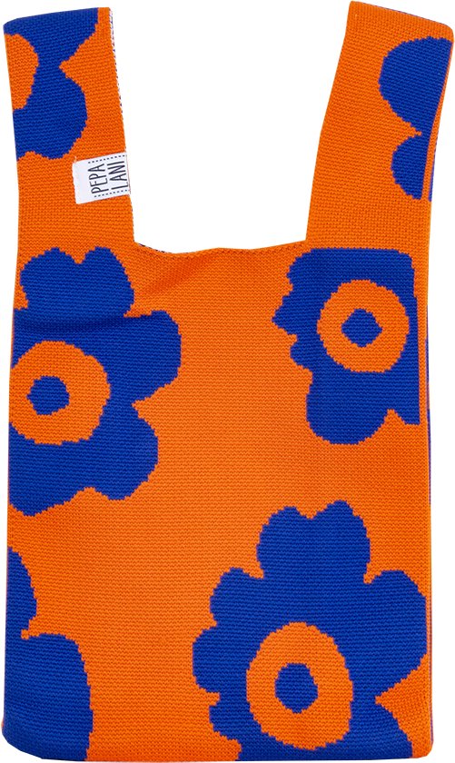 Pepa lani poppy bag Flower Orange with blue flowers