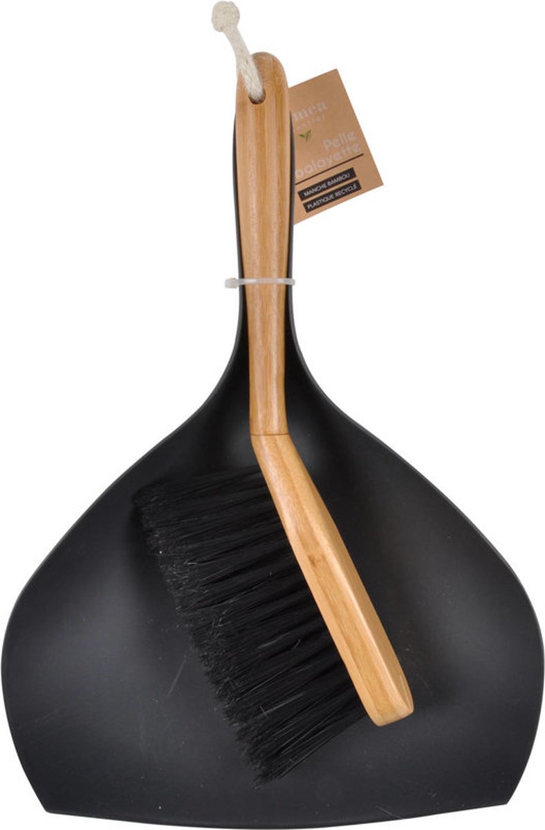 Goedkoopste Homea Stoffer en blik met bamboe handvat