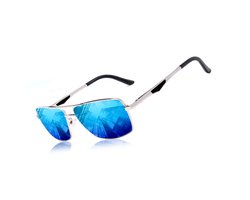 Kingseven Zonnebril - Pilotenbril- Heren - 2021 - Gepolariseerde glazen - Zwart - Blauw - Sunglasses