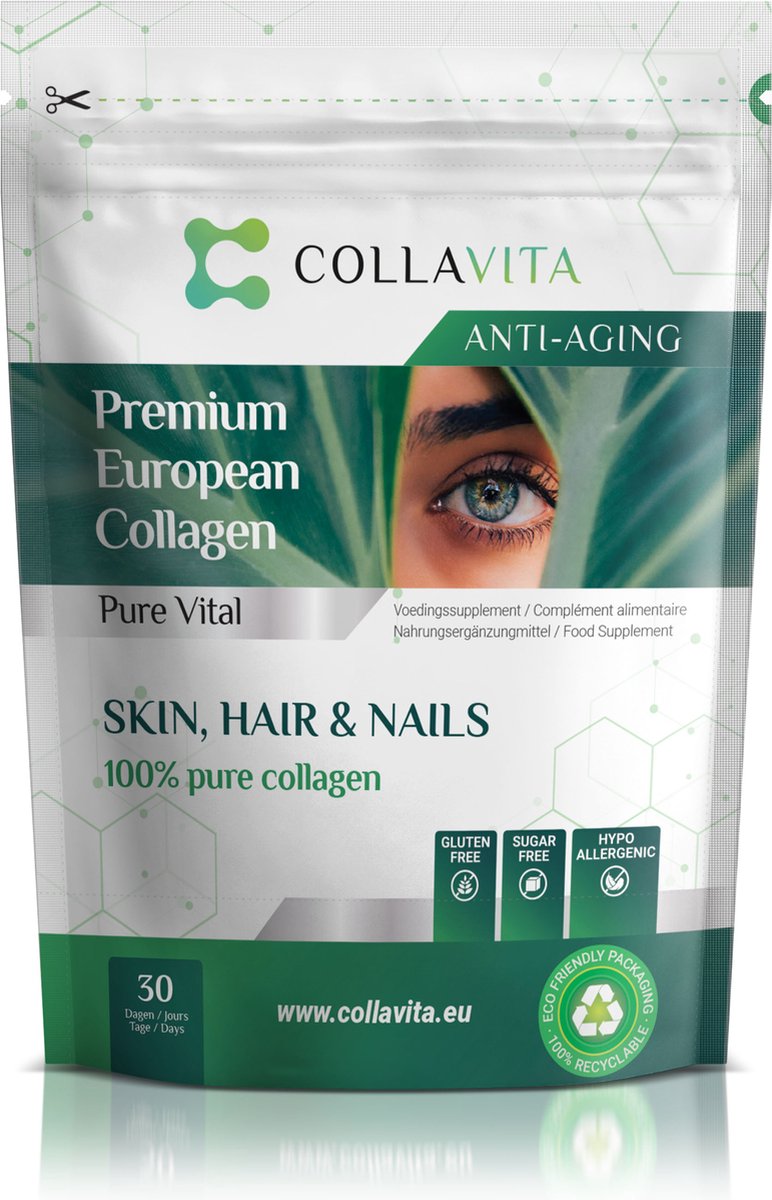 Goedkoopste Collavita Collageen Poeder - Super Geconcentreerd - 100 Natuurlijk Supplement - Perfect voor Huid, Haar en Nagels