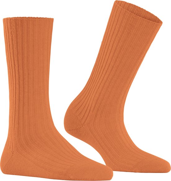 FALKE Cosy Wool Boot damessokken - oranje (tandoori) - Maat: 35-38