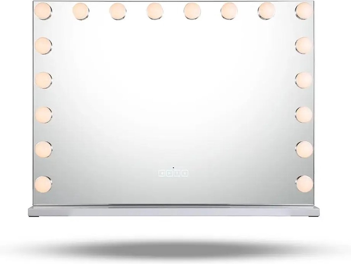 Goedkoopste UnityMarketplace® - Hollywood Make-up Spiegel - Met Speaker - Extra Groot - Met Bluetooth - Met 18 LED Bollen - Wit