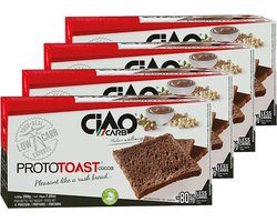 CiaoCarb | Prototoast Cacao | 4 stuks | 4 x 200 gram
