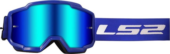 Lunettes cross LS2 Charger bleu avec lens miroir