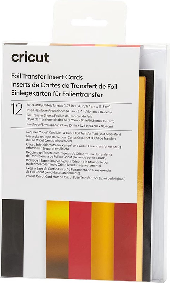 Cricut Insert Cards FOIL Royal Flush R40 Kaartenset Wit, Zwart, Rood