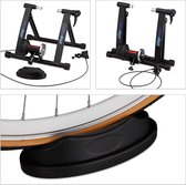 Bol.com Fietstrainer rollenbank voor 26-28 inch banden tot 150 kg inklapbaar - binnen wheel on zwart aanbieding