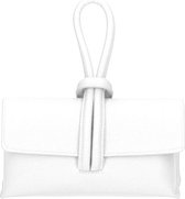Witte Leren Handtas - Handtassen Schoudertassen - Italiaans Leder - Fashion Bags- Wit